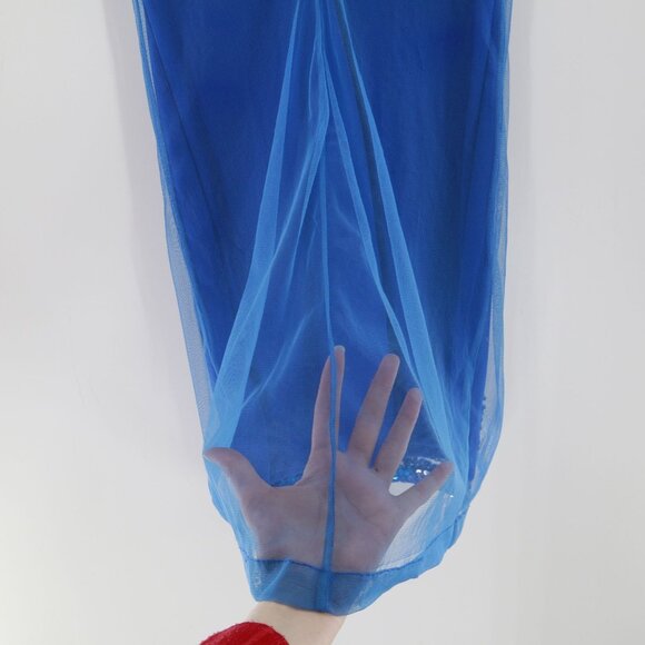 Hailey Logan By Adrianna Papell Sequin Bodycon Dress Womens 5/6 Blue Mermaidcore - Picture 7 of 10